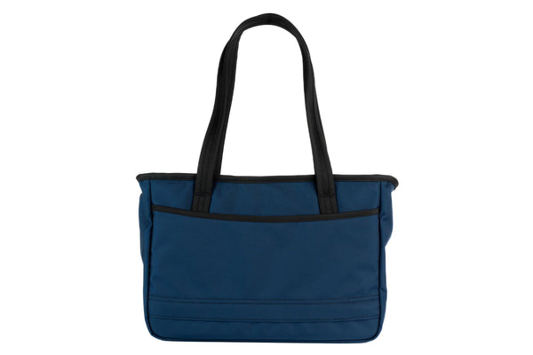 Back of the Nomad Tote in Deep Blue Ballistic.